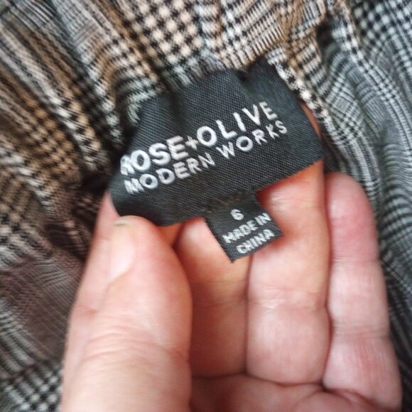 Gray Plaid Comfort Stretch Trouser Pants sz 6 NWT - Picture 8 of 10